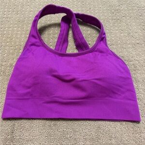 Purple Athleta ribbed sports bra size small.